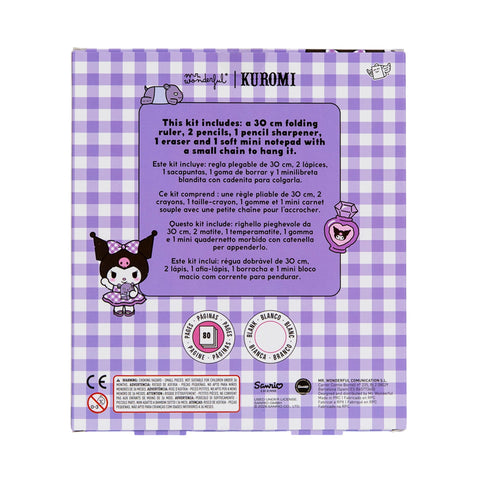 Conjunto Papelaria - Kuromi