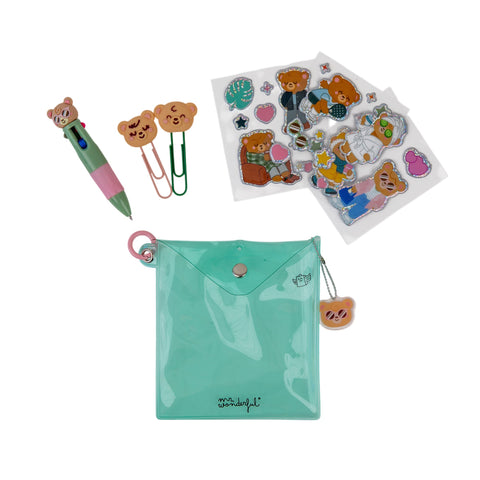 Conjunto Decoração Agenda - Urso