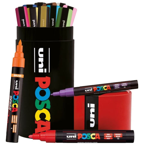 Marcador Posca Tubo Metal 5 X3 M+4 X5 M+4 Xbrush