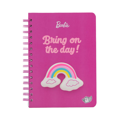 Caderno Formato A5 Com Squishy - Arco-Íris Barbie