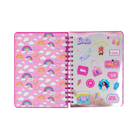 Caderno Formato A5 Com Squishy - Arco-Íris Barbie