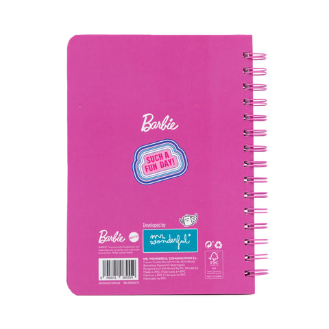 Caderno Formato A5 Com Squishy - Arco-Íris Barbie