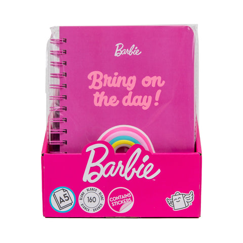 Caderno Formato A5 Com Squishy - Arco-Íris Barbie