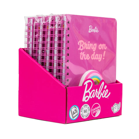 Caderno Formato A5 Com Squishy - Arco-Íris Barbie
