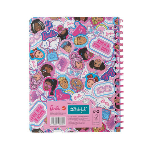 Caderno Formato A5 Espiral - Barbie