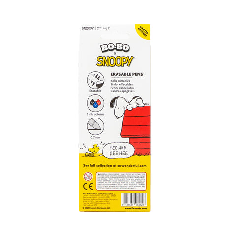 Conjunto 2 Caneta Apagar - Snoopy