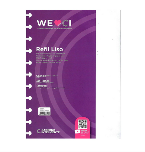 Recarga para Caderno Inteligente A4 Lisas 120g