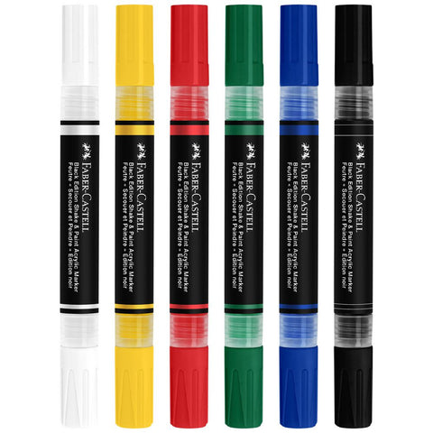 Marcador Acrilico Black Edition Cores Primárias 4 Unidades Faber-Castell